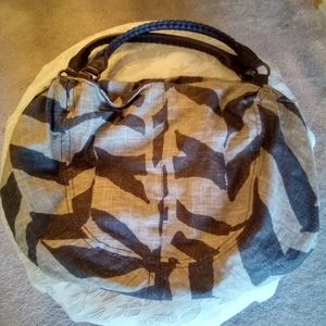 Large Loft Burlap Shoulder Bag